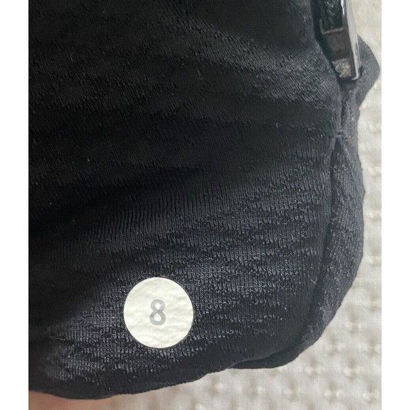 Lululemon Think Fast Pullover Coco Pique Black Thumbholes Running size 8 - Picture 12 of 13